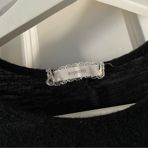 🌸3/$30🌸 Soprano Girls’ 3/4 Sleeve Black Top - Picture 4 of 4